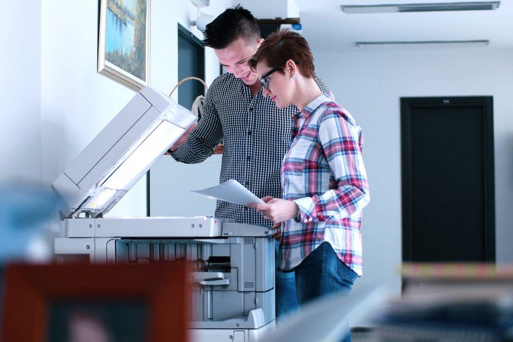 Franking and printing at the reception